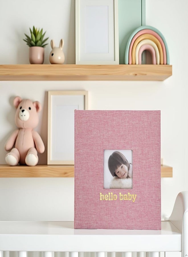 كيت & ميلو كتاب كيت وميلو للأطفال من الكتان، كتاب ذكريات السنوات الخمس الأولى، دفتر يوميات مراحل نمو المولود الجديد، تذكار للطفلة، وردي فاتح - Image 5